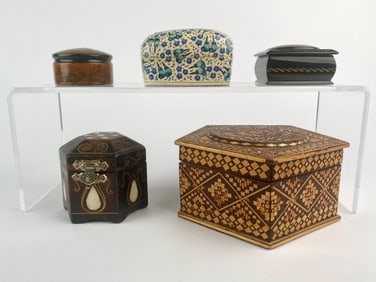 Group of Five Decorative Boxes