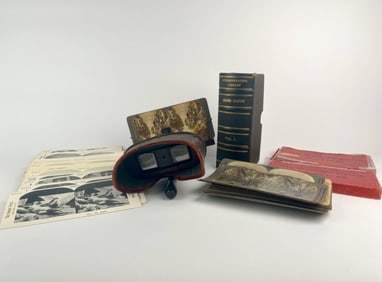 Keystone View Co. Stereoscope Viewer and Stereographic Slide Collection
