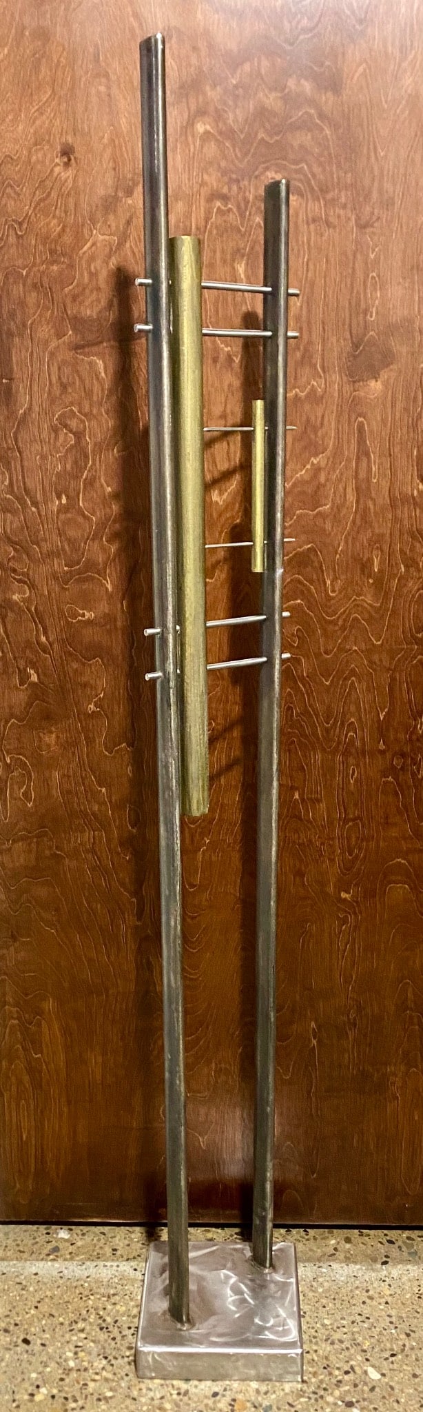 Modernist Steel and Brass Kinetic Sculpture Signed (1 of 11)