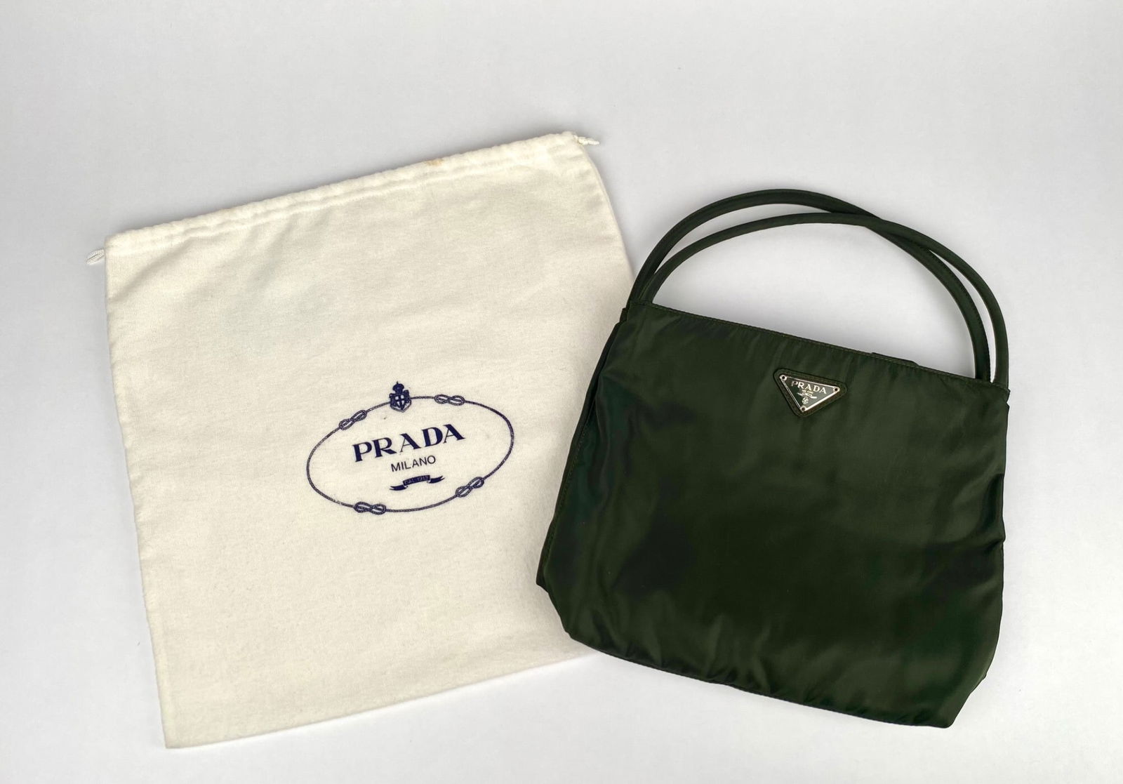 Prada Milano Green Nylon Bag with Dust Bag (1 of 9)