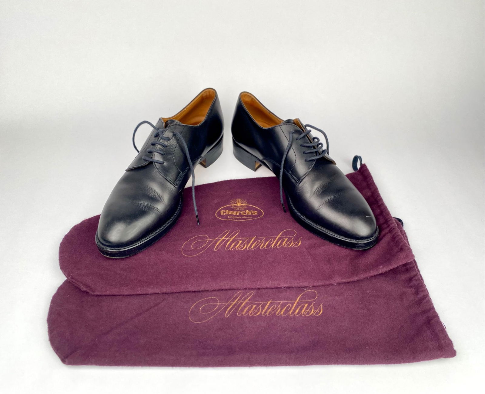 Hermes Paris Black Leather Shoes with Dust Bags (Size 40.5) (1 of 10)