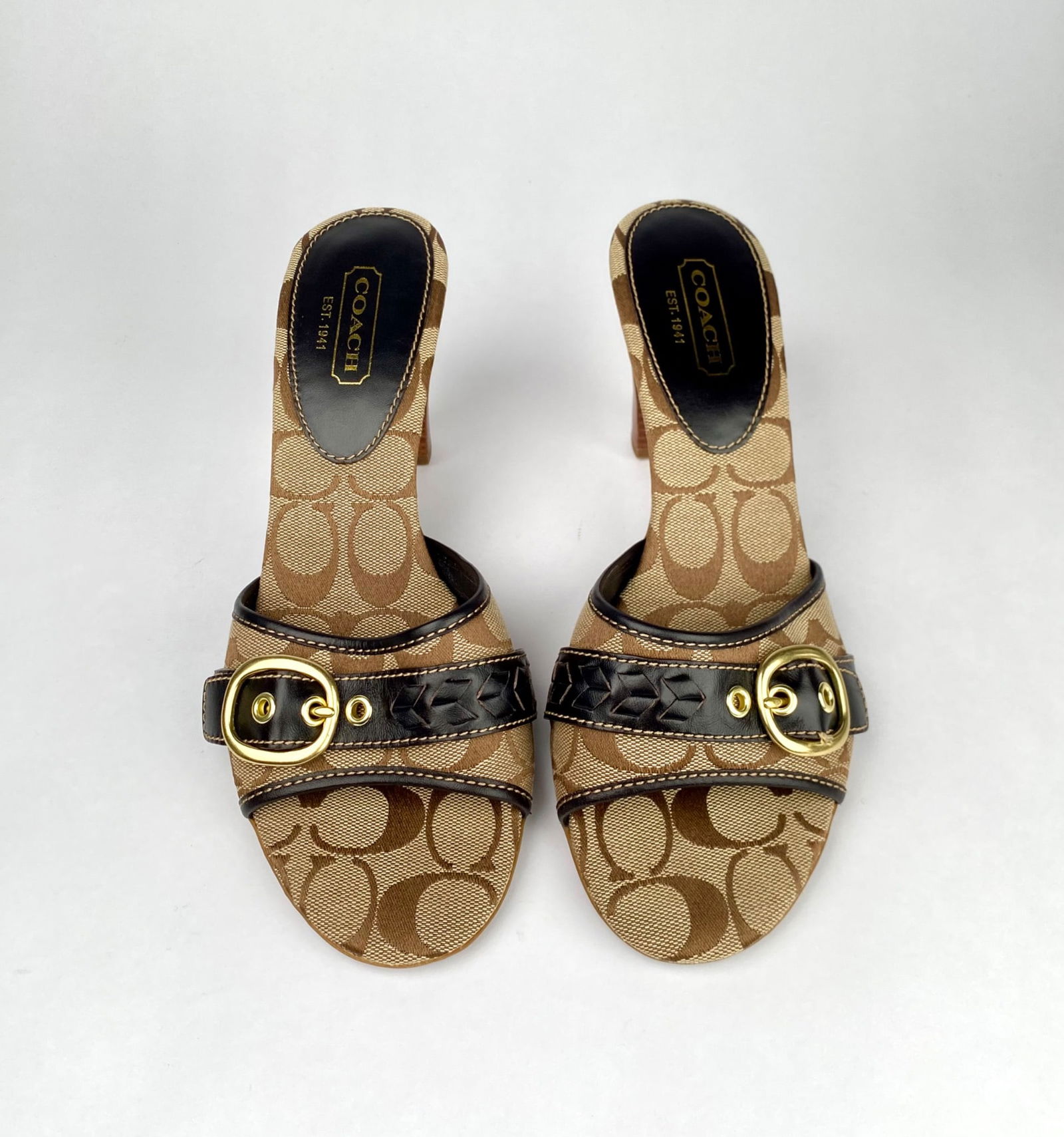 Coach Kamila High Heel Mules in Signature Canvas (Size 10M) (1 of 11)