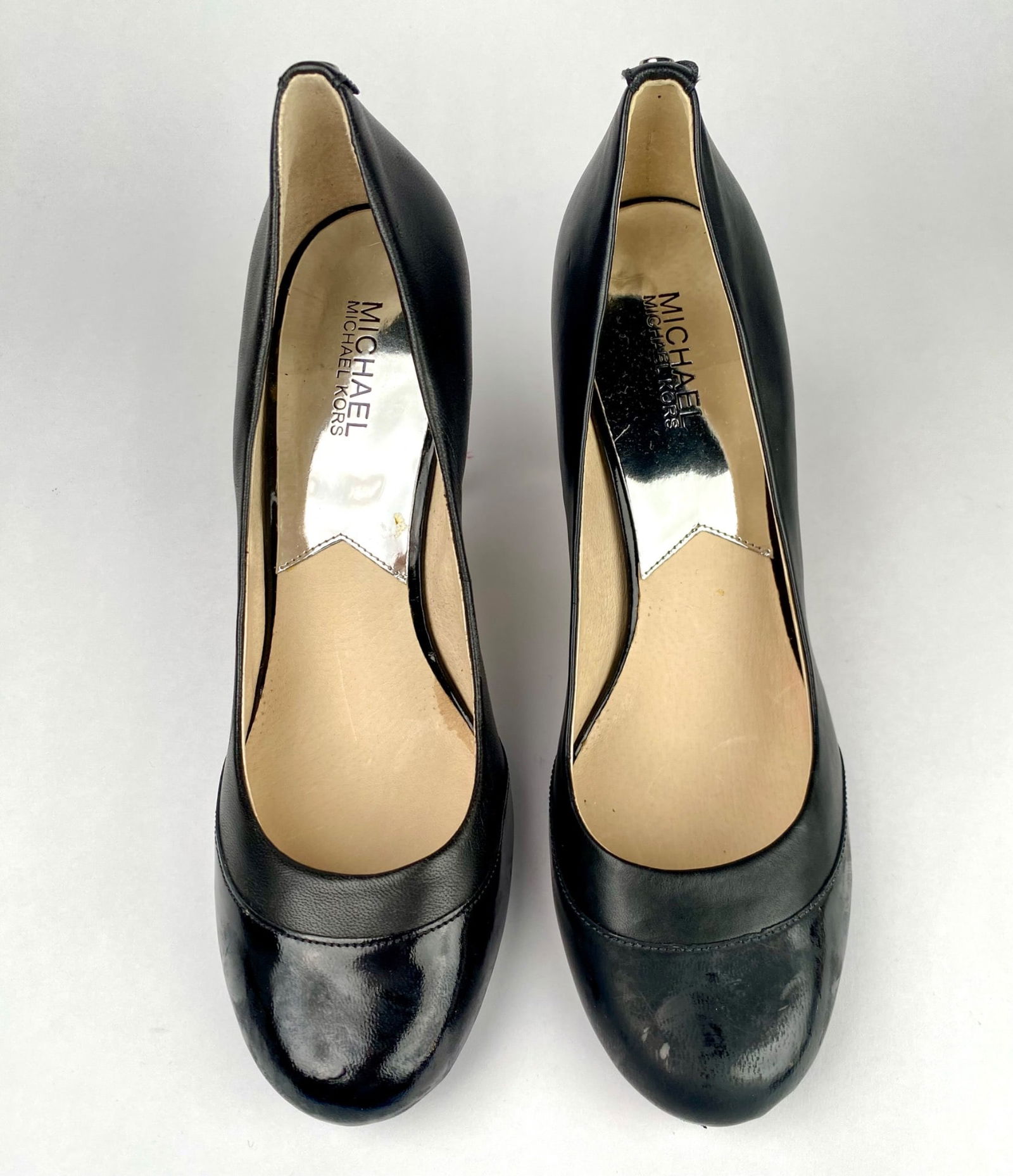 Michael Kors Black Leather Stiletto Heels (Size 10.5 M) (1 of 11)