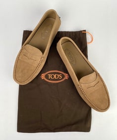 Tods Suede Loafers with Dust Bag (Size 40.5)