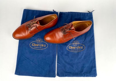 Hermes Paris Leather Derby Shoes with Dust Bags (Size 10.5)