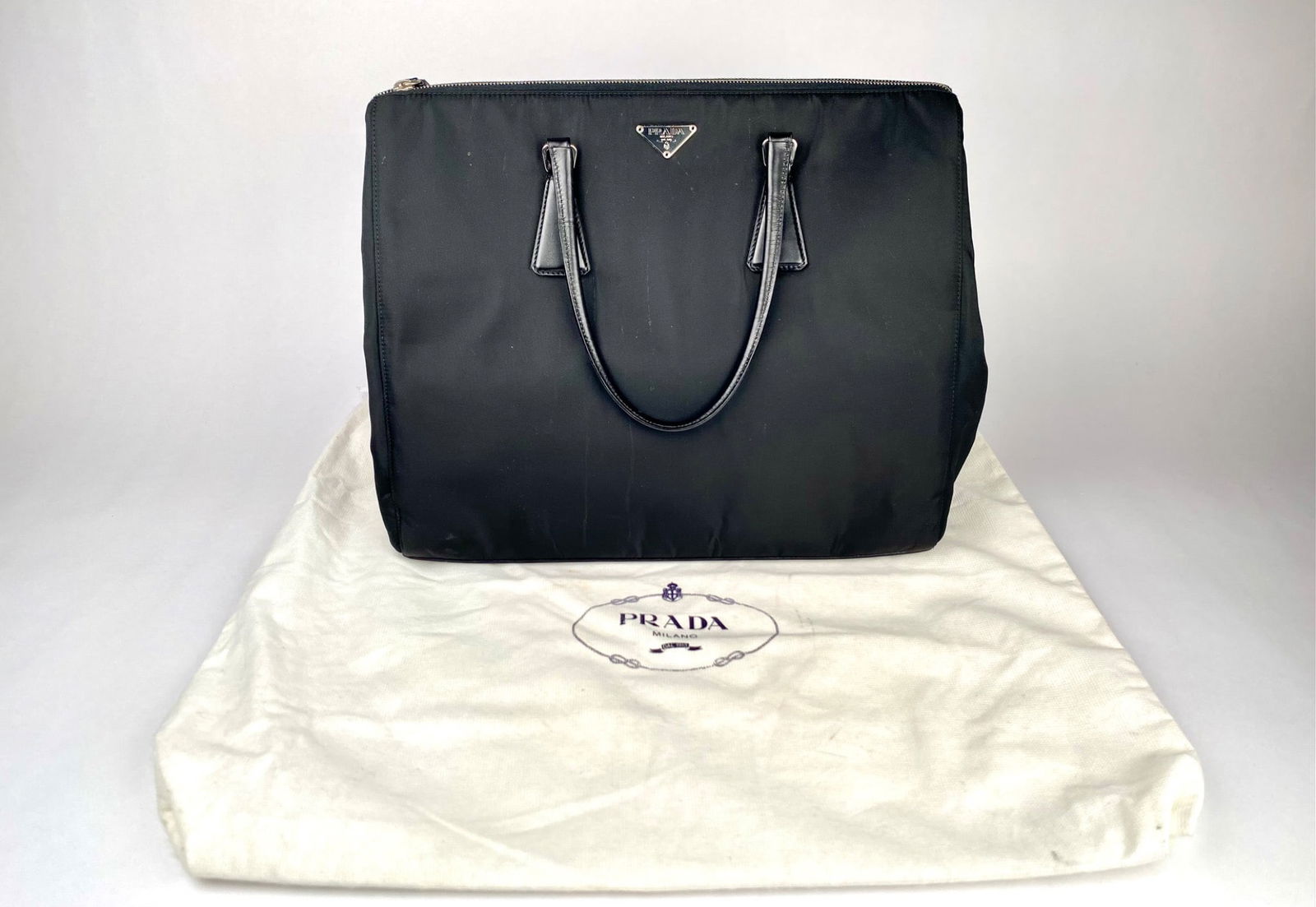 Prada Black Nylon Tote Bag with Dust Cover (1 of 11)