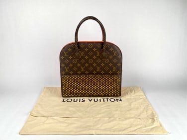 Louis Vuitton x Christian Louboutin Monogram and Red Pony Hair Tote