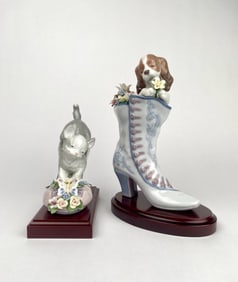 Pair of Lladro Porcelain Figures