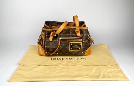Louis Vuitton Riveting Monogram Canvas Shoulder Bag With Dust Bag