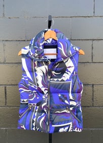 Emilio Pucci Patterned Down Vest (Size 6)