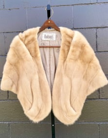 Vintage Hudsons Detroit Blonde Mink Fur Capelet