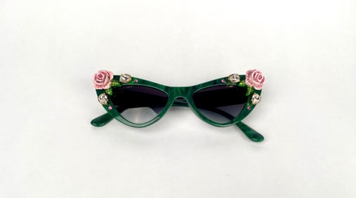 Dolce & Gabbana Tropical Rose Cat Eye Sunglasses