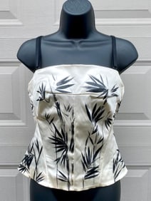Dolce & Gabbana S/S 1999 Bamboo Print Corset Top, Size 42