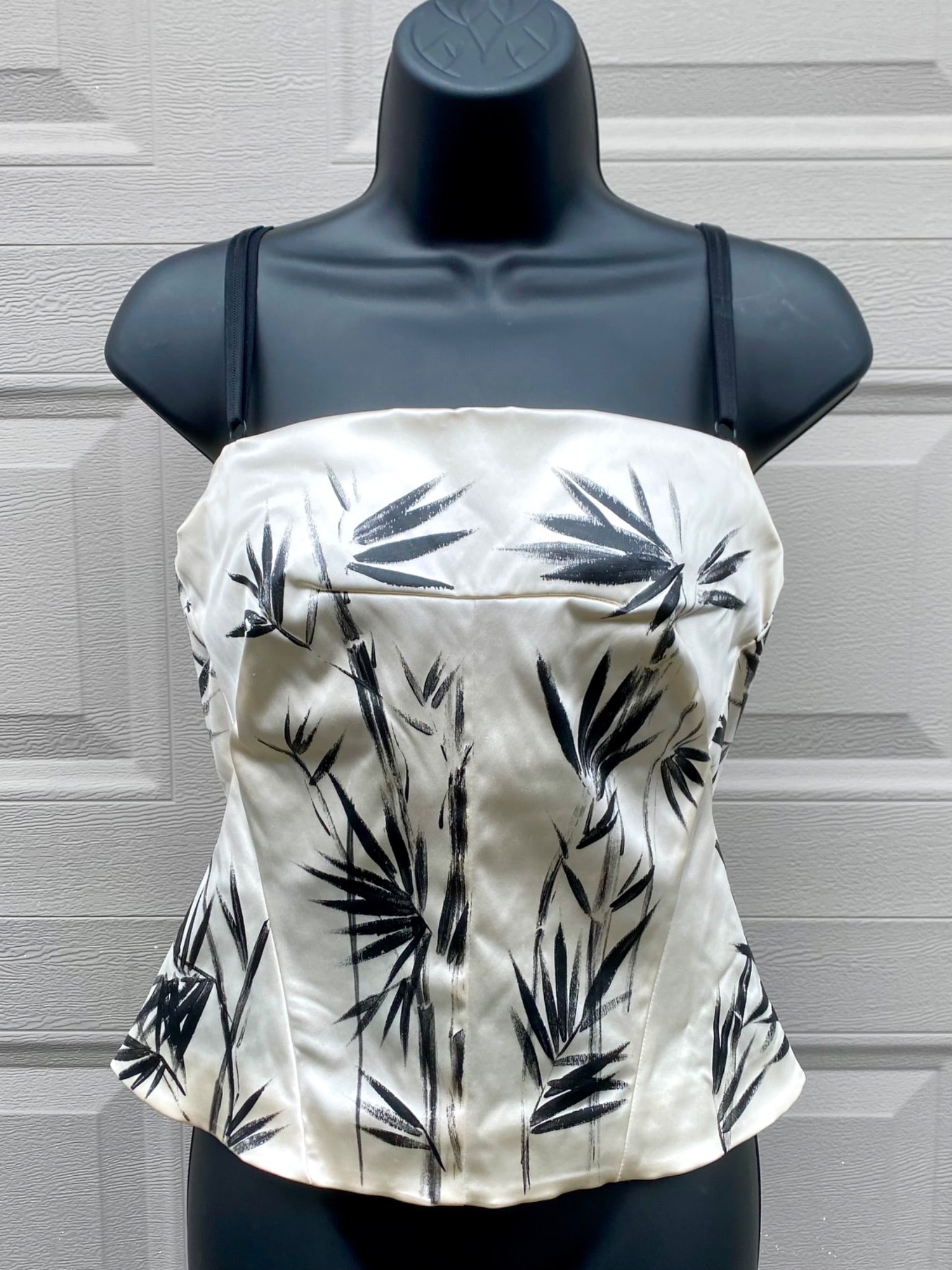 Dolce & Gabbana S/S 1999 Bamboo Print Corset Top, Size 42 (1 of 12)