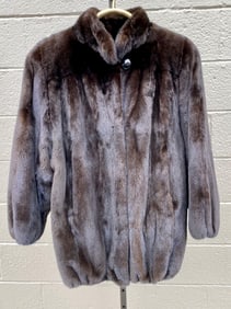 Vintage Cersnie & Offen Dark Brown Mink Fur Jacket
