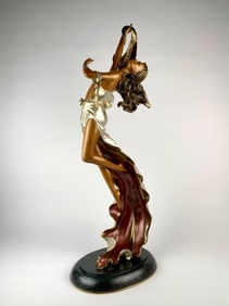 Angelo Basso Signed Bronze Sculpture Raffaela