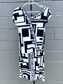 Emilio Pucci Silk Abstract Top and Skirt Set, Size 38/40