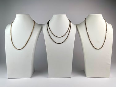 Set of Three Italian Sterling Silver Necklaces