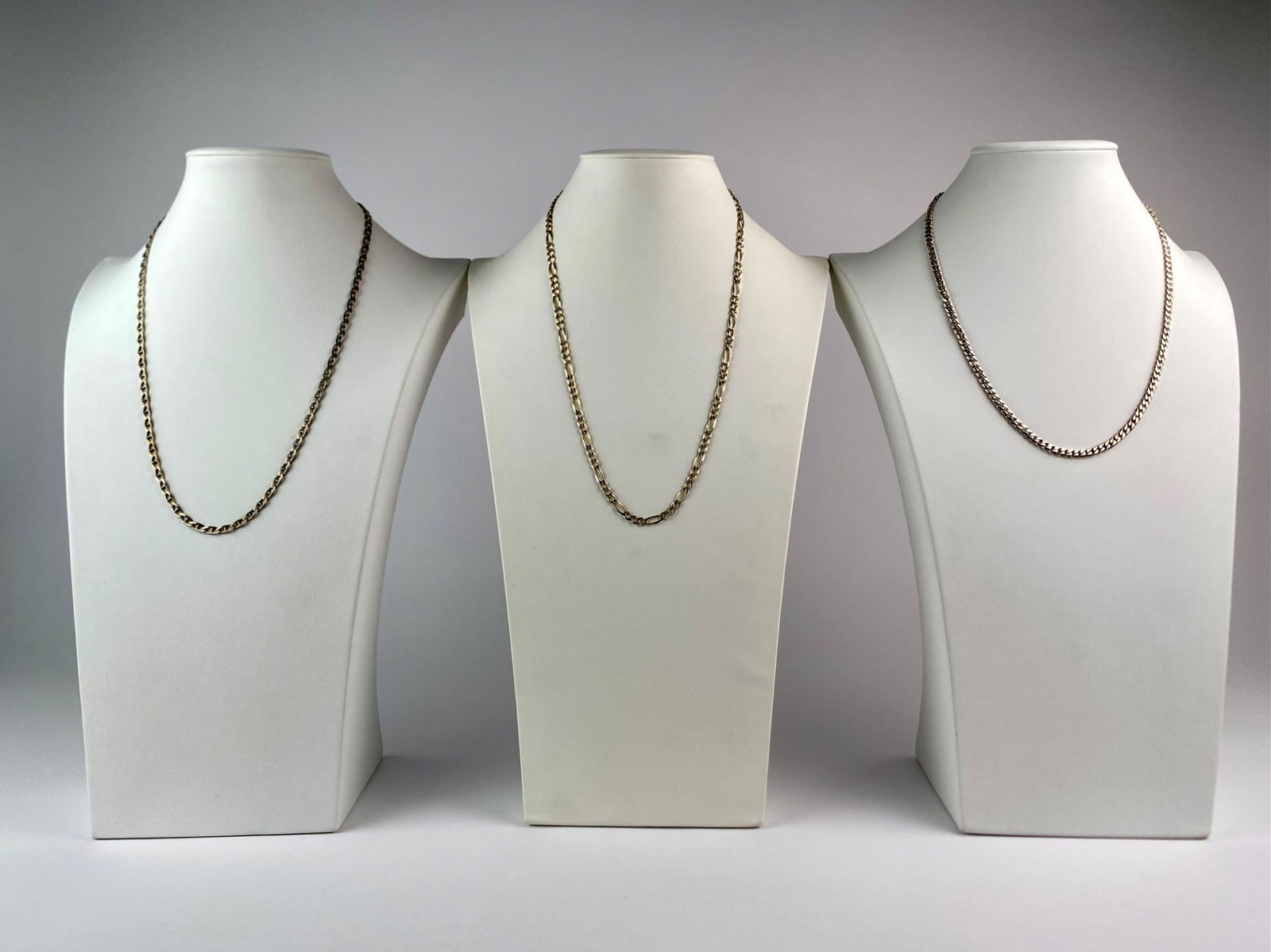 Set of Three Sterling Silver Chains, Marked 925 Mexico and Italy (1 of 12)