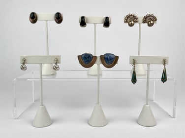 Group of Six Pairs of Vintage Clip-On Earrings