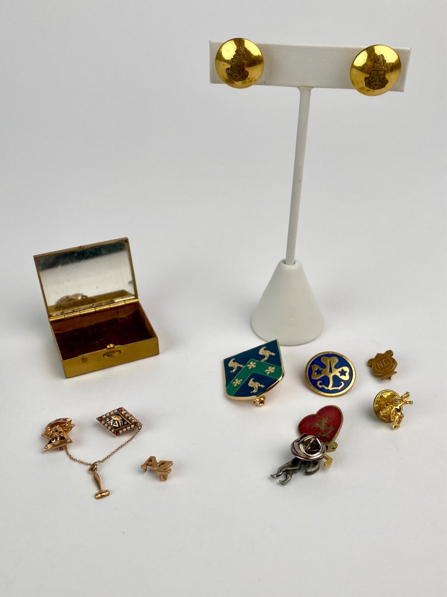 Vintage Fraternity and Sorority Pin and Earring Collection (1 of 12)