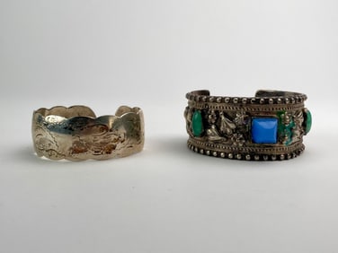 Pair of Vintage Silver Cuff Bracelets