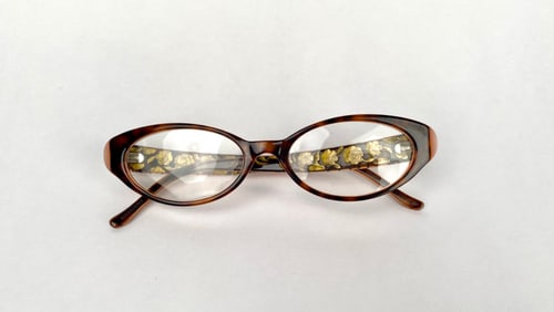 Judith Leiber JL1033 Tortoiseshell Glasses with Crystal Details