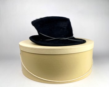 Philip Treacy for Neiman Marcus Black Rabbit Hair Fedora