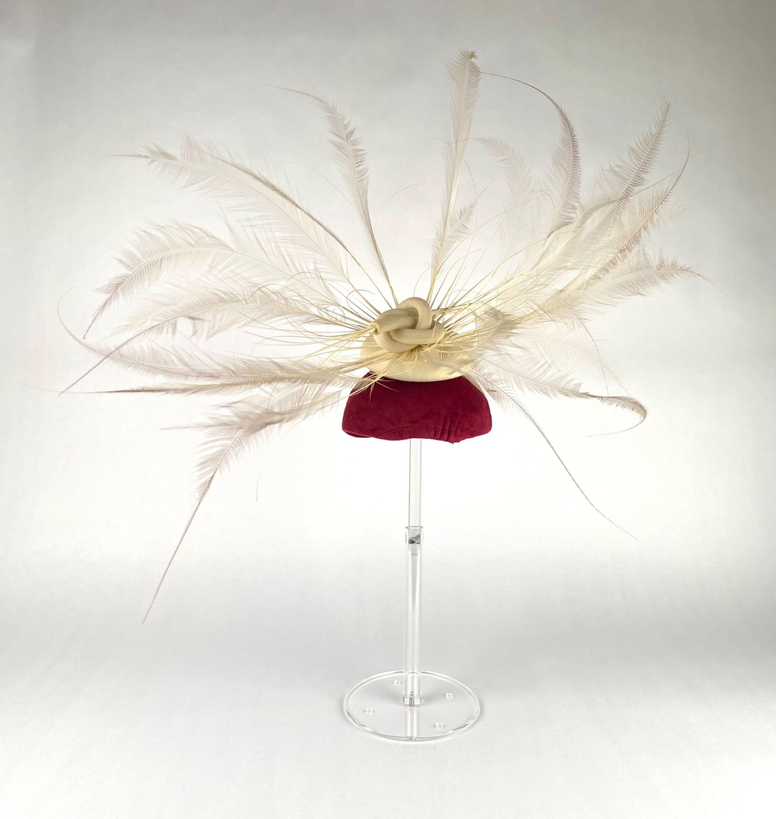 Philip Treacy London Ivory Feather Fascinator Hat with Box (1 of 9)