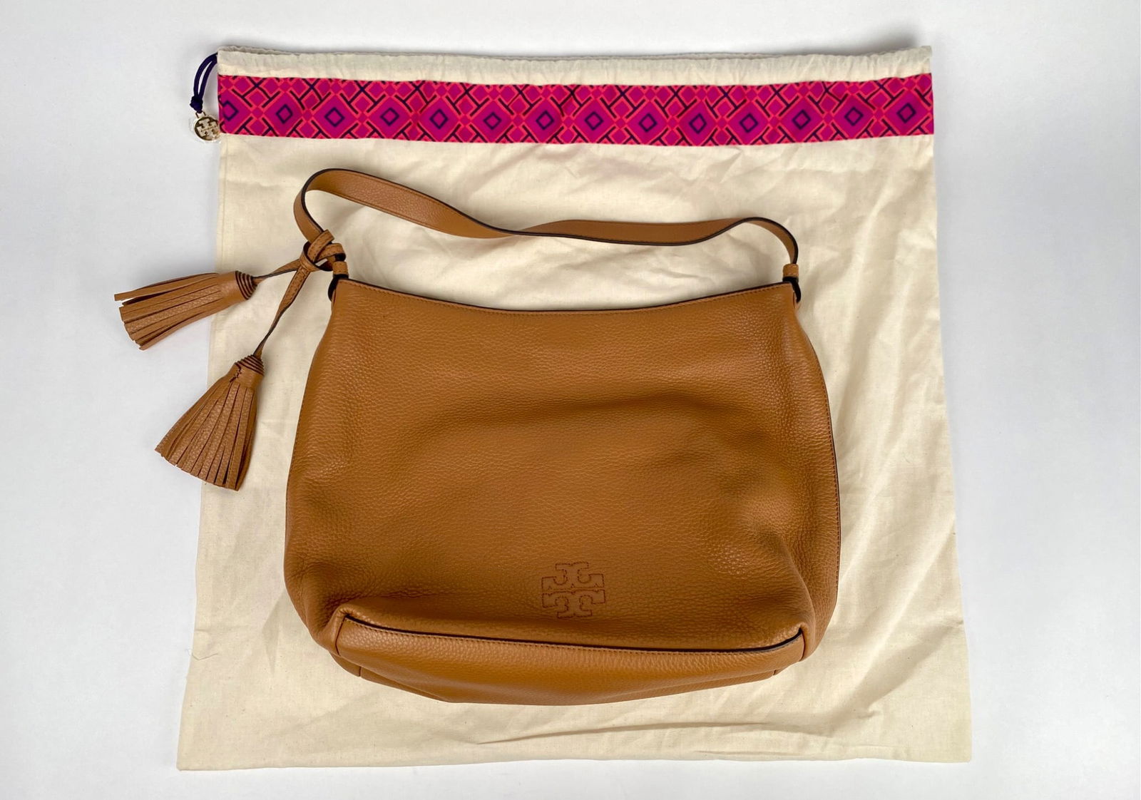 Tory Burch Tan Leather Shoulder Bag with Dust Bag (1 of 12)