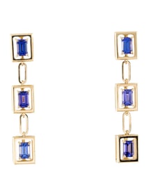 Tiffany & Co. 18K Tanzanite Jewel Box Drop Earrings with Accessories