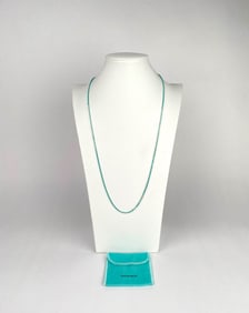 Tiffany & Co. Sterling Silver and Turquoise Enamel Necklace