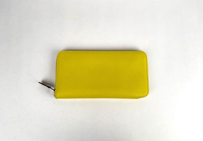 Hermes Silk in Lime Long Wallet