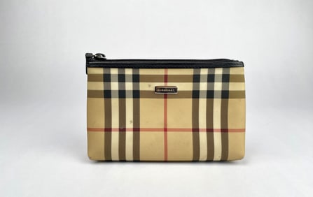 Burberry London Check Canvas Zip Pouch