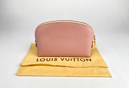 Louis Vuitton Pink Epi Leather Cosmetic Pouch with Dust Bag