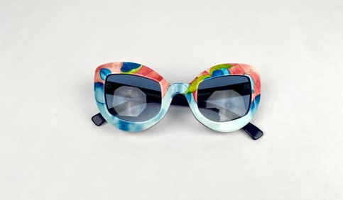LU.PA Studio Multicolored Oversized Sunglasses with Painted Frames