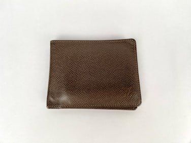 Louis Vuitton Brown Leather Bi-Fold Wallet