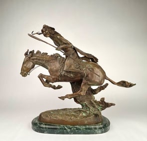 Bronze Sculpture After Fredric Remington, The Cheyenne