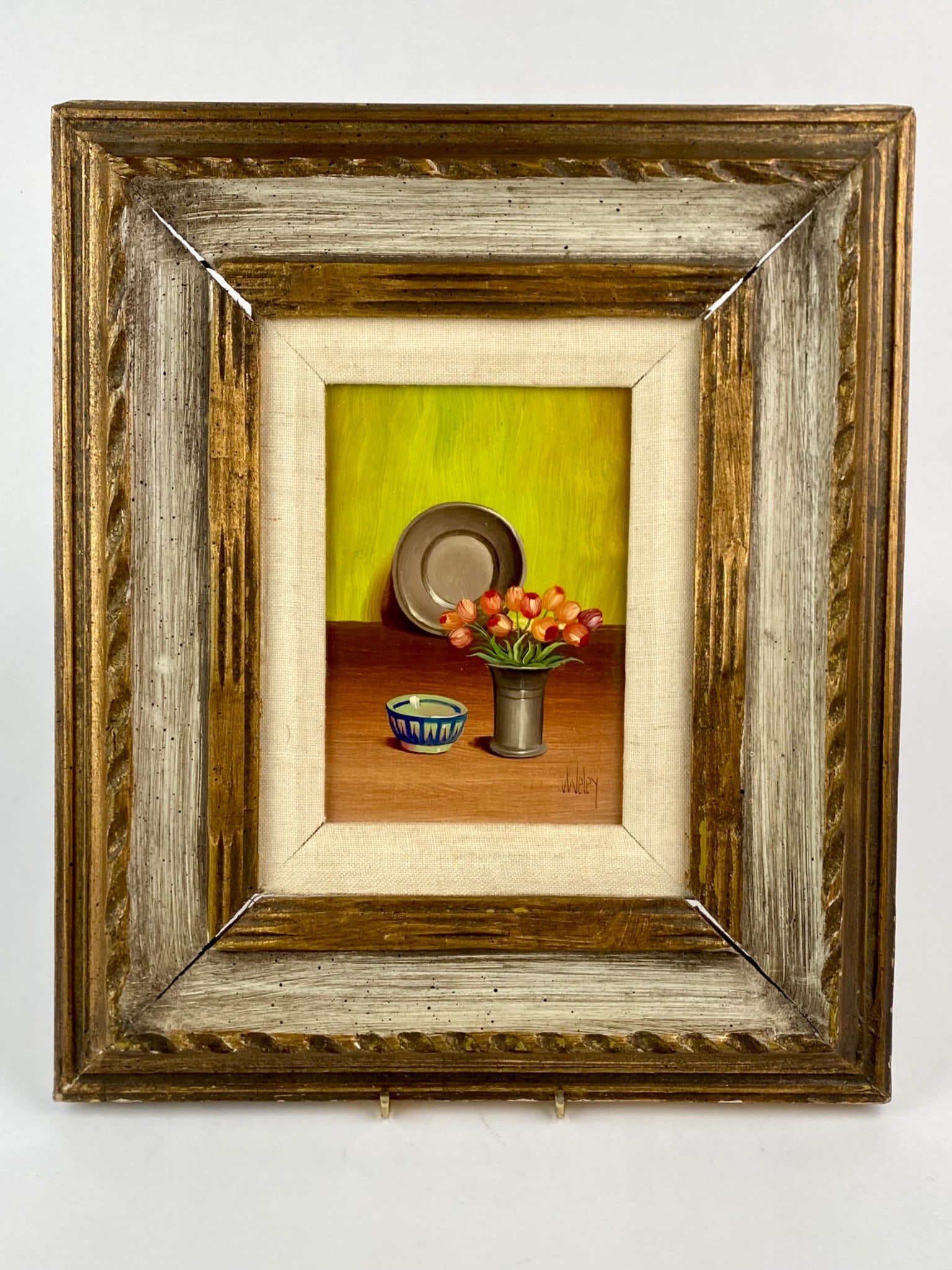 Framed Still Life Oil Painting Signed by W. Weley (1 of 9)