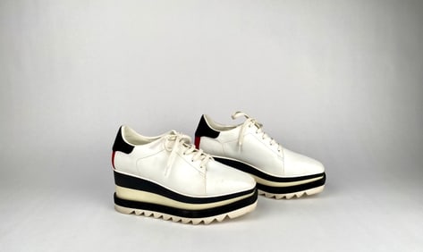 Stella McCartney Womens White Platform Sneakers (Size 38)
