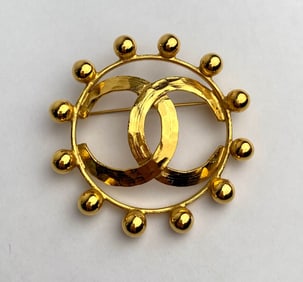Chanel Gold-Tone Coco Mark Brooch