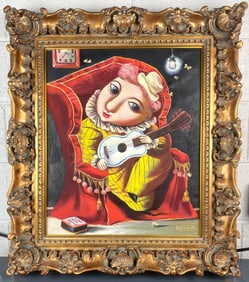 Clown with Guitar by Alexander Kanchik, 1997