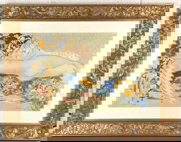 Epreuve DArtiste Reclining Nude Lithograph by Alain Bonnefoit