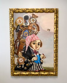 Signed Kanchik 1997 Oil Painting on Canvas in Decorative Gold Frame