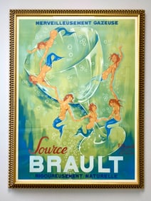 1938 R.H. Noyer French Advertising Poster for Source Brault