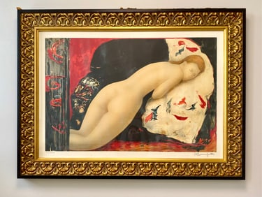 Alain Bonnefoit Framed Limited Edition Lithograph (156/200, 1992)