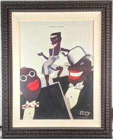 Framed Josephine Baker Folies Bergere Poster after Paul Colin