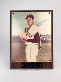 Juan Marichal Signed Plaque with San Francisco Giants Photo and Brass Plate