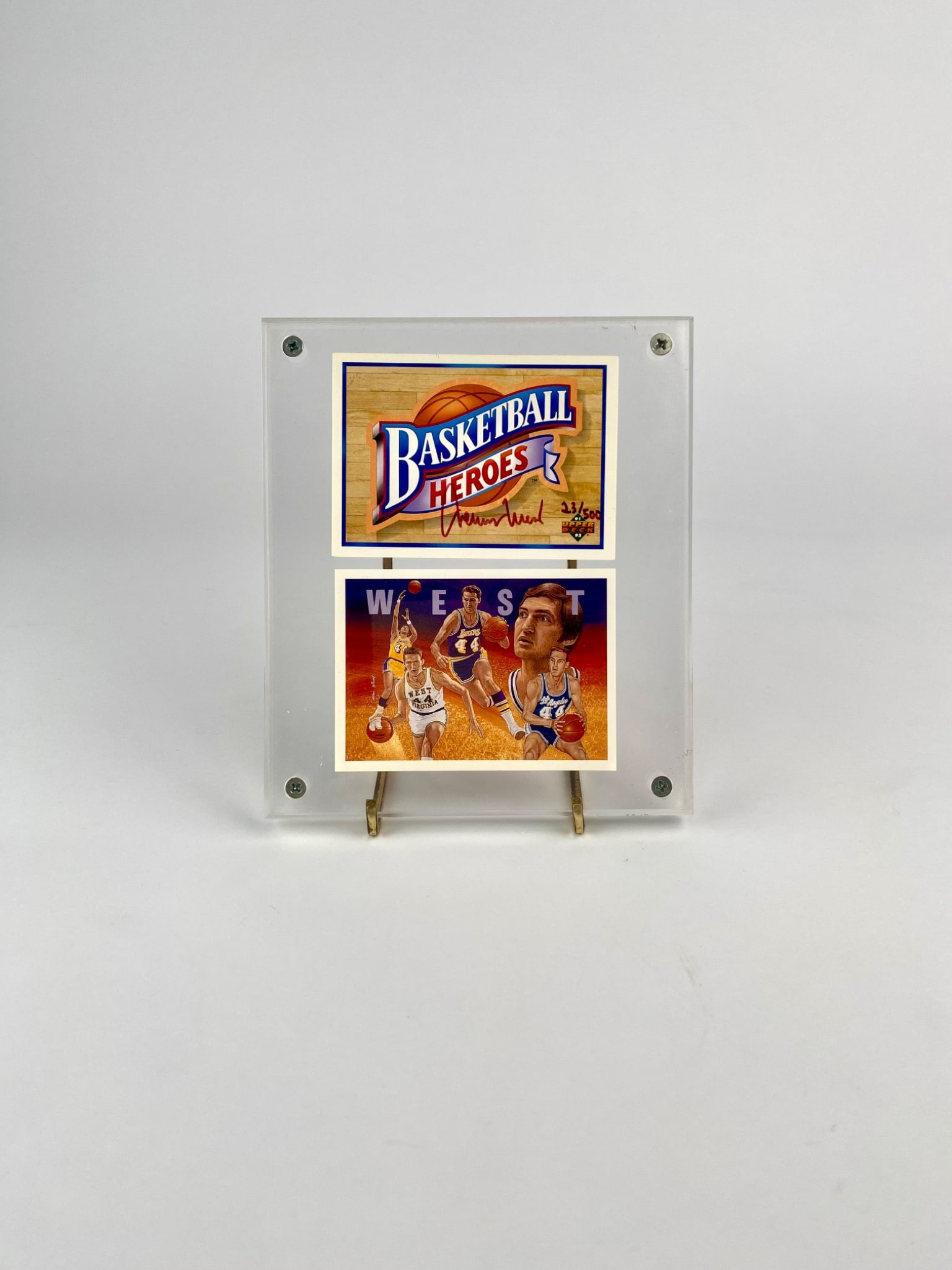 1991-92 Upper Deck Basketball Heroes Jerry West Autographed Cards, #23/500 (1 of 8)