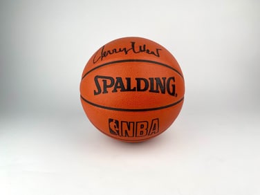 Jerry West Signed Official NBA Spalding Game Ball